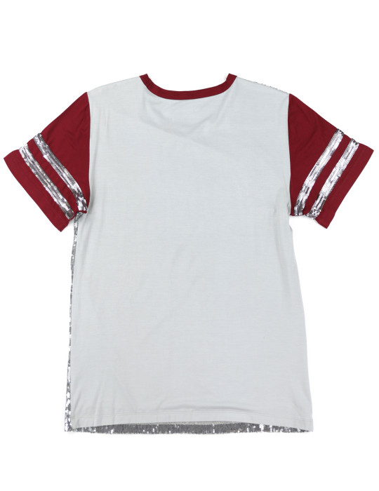 MOREHOUSE COLLEGE SCRIPT SEQUIN TEE