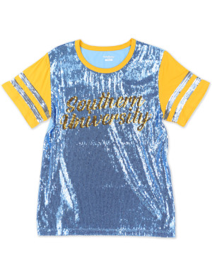 SOUTHERN UNIVERSITY SCRIPT SEQUIN TEE