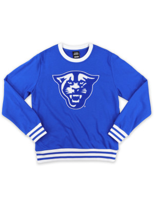GEORGIA STATE STRIPED RIBBING SWEATSHIRT