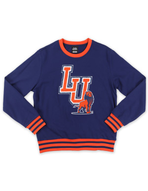 LANGSTON UNIVERSITY STRIPED RIBBING SWEATSHIRT
