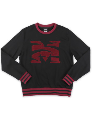MOREHOUSE COLLEGE STRIPED RIBBING SWEATSHIRT
