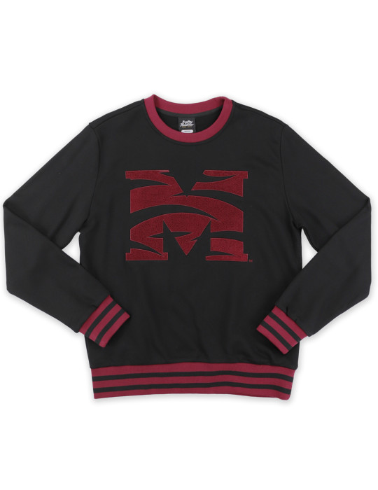MOREHOUSE COLLEGE STRIPED RIBBING SWEATSHIRT