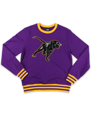 PRAIRIE VIEW A&M STRIPED RIBBING SWEATSHIRT