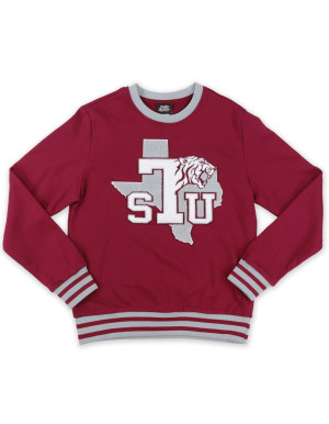 TEXAS SOUTHERN STRIPED RIBBING SWEATSHIRT