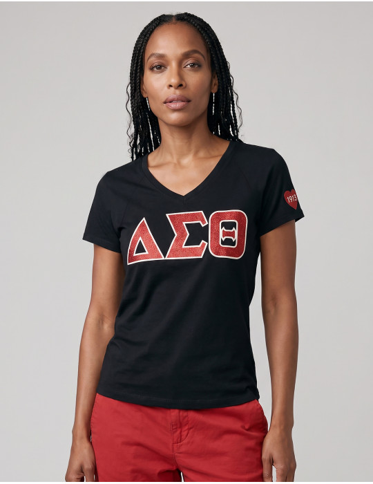 DST V-NECK TEE_BLACK