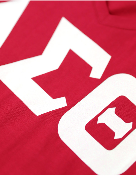 DST V-NECK TEE_RED