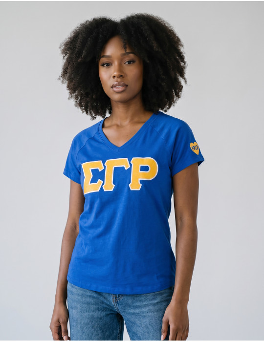 SGR V-NECK TEE_BLUE